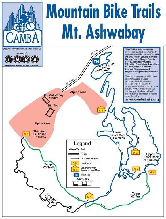 CAMBA Mountain Bike Trails at Mt Ashwabay